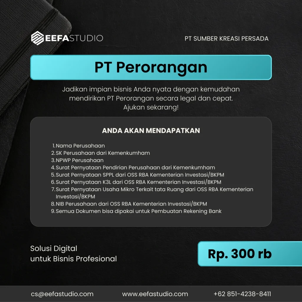 PT Perorangan - Eefa Studio