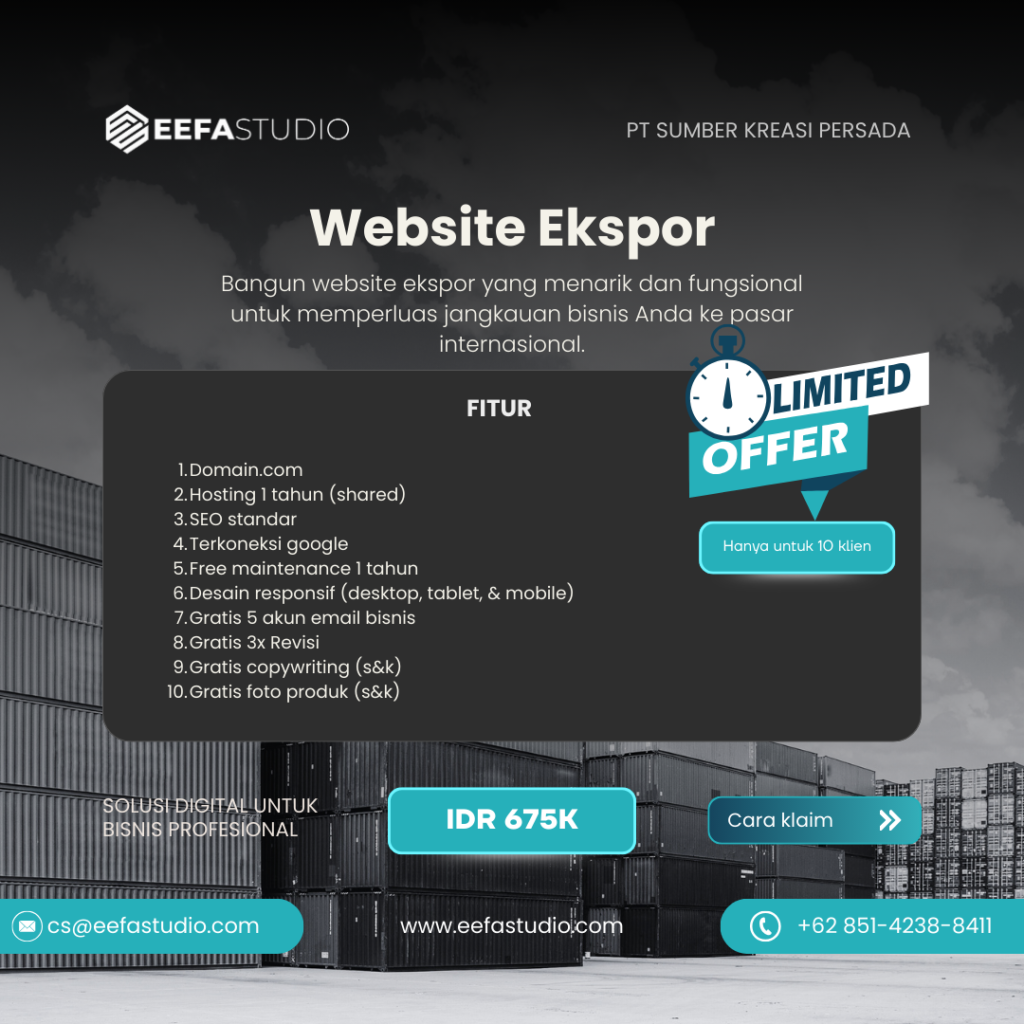 Website Ekspor - Eefa Studio